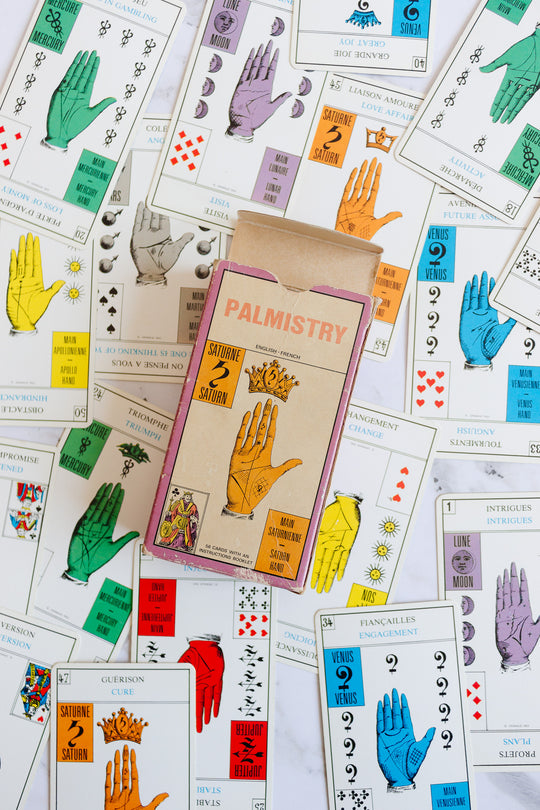 rare vintage french "jeu de la main" cartomancie grimaud