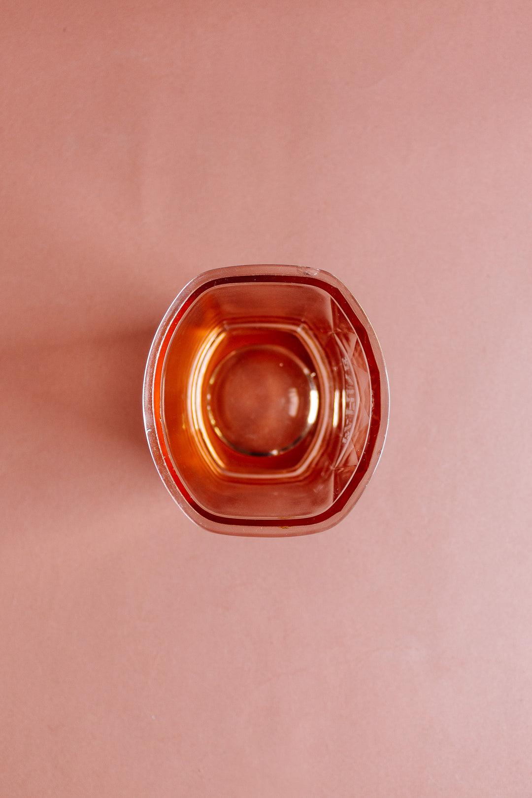art deco pink glass cannister set