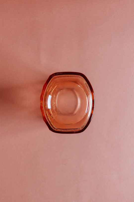 art deco pink glass cannister set