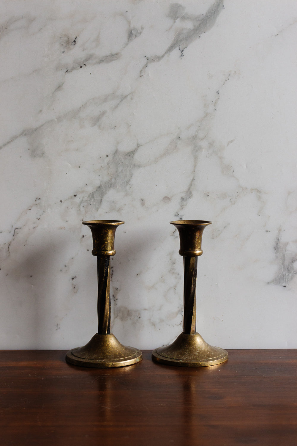 midcentury french pair of candlesticks