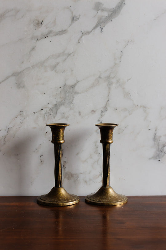 midcentury french pair of candlesticks