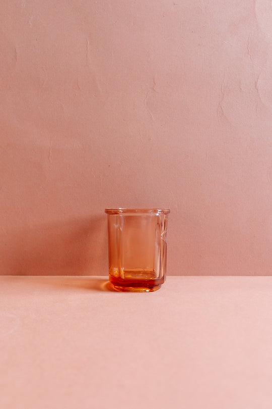 art deco pink glass cannister set