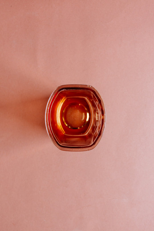 art deco pink glass cannister set