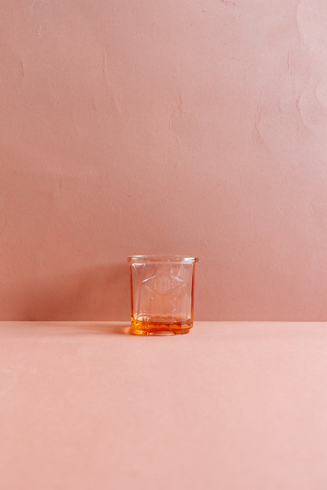 art deco pink glass cannister set