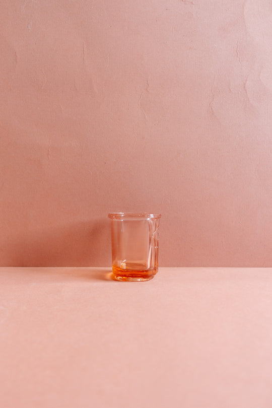art deco pink glass cannister set