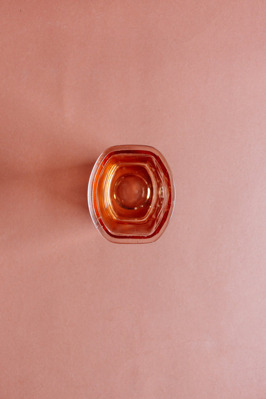 art deco pink glass cannister set