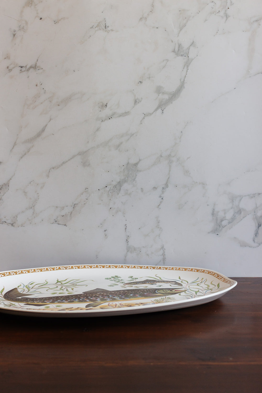 1960s longchamp france oval fish platter