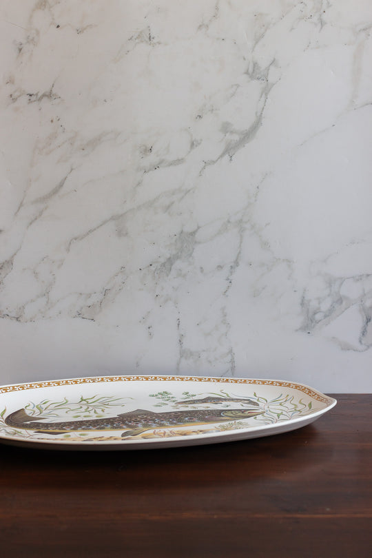 1960s longchamp france oval fish platter