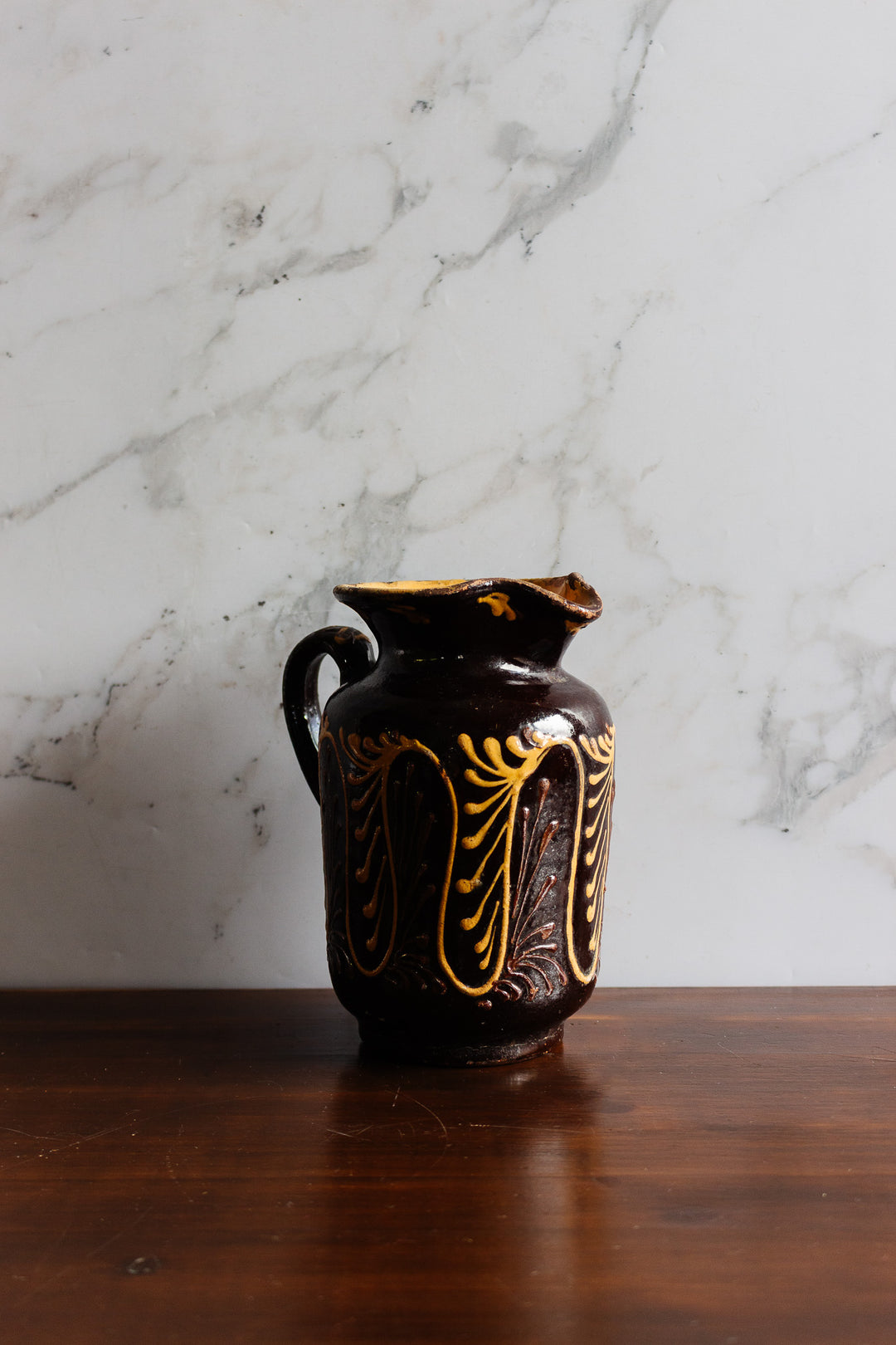 antique Burgundian earthenware pitcher