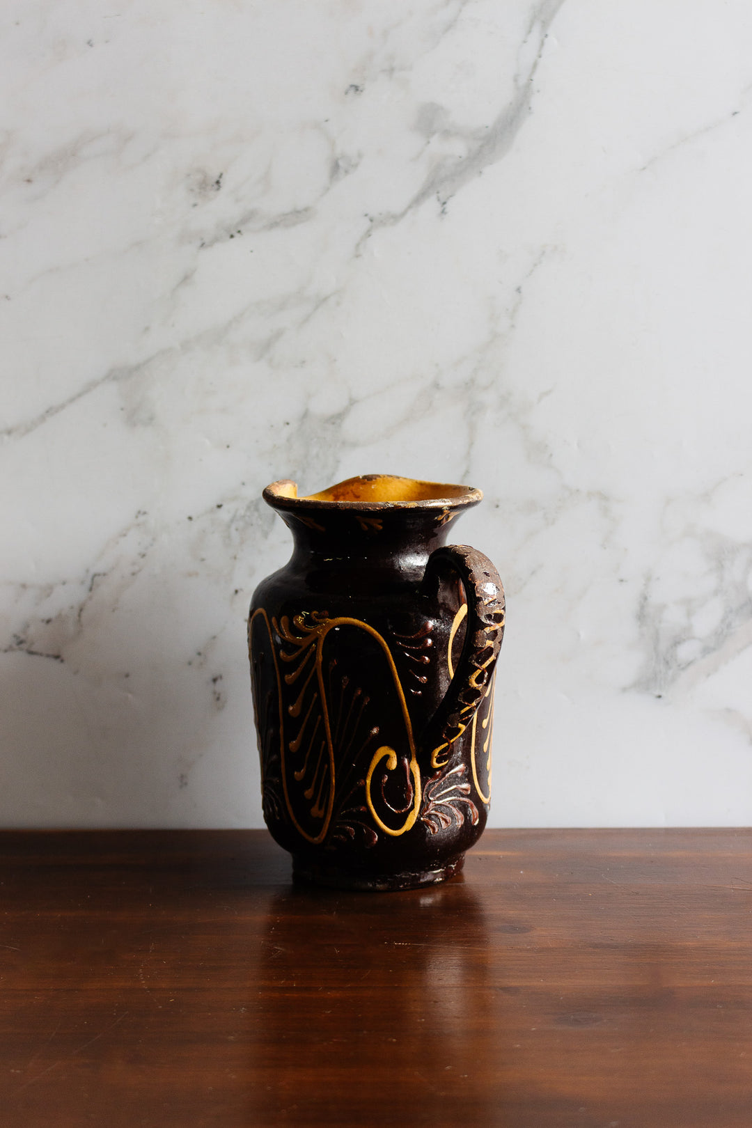 antique Burgundian earthenware pitcher