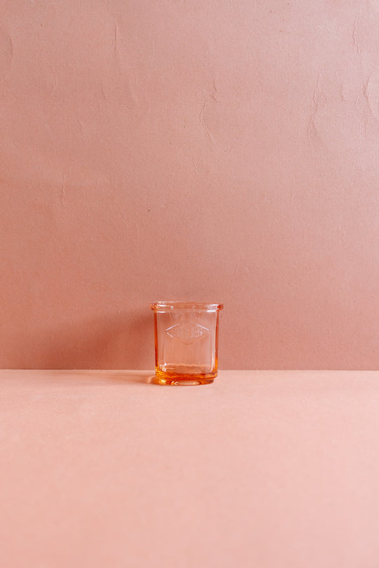 art deco pink glass cannister set