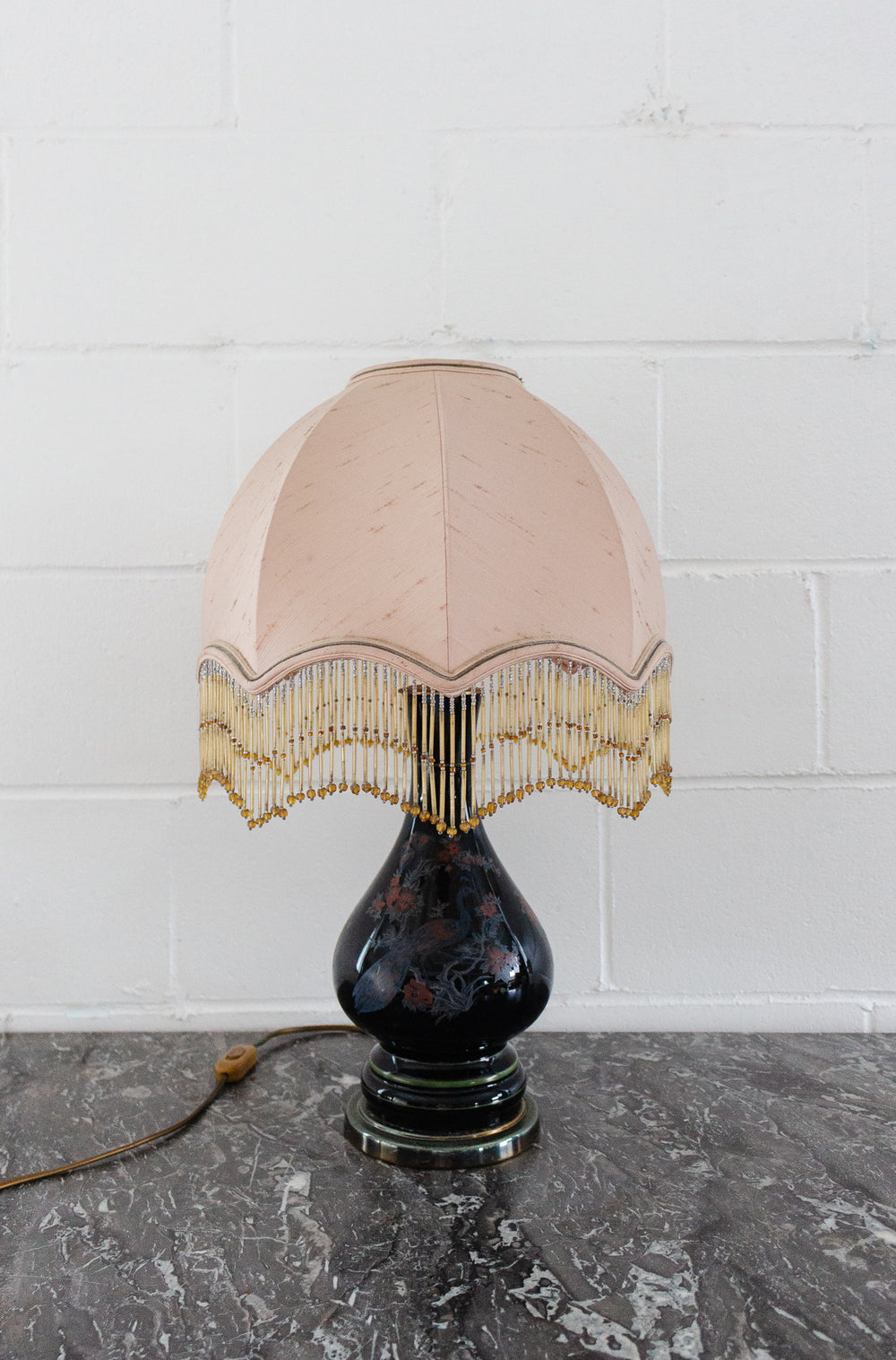 midcentury french chinoiserie table lamp