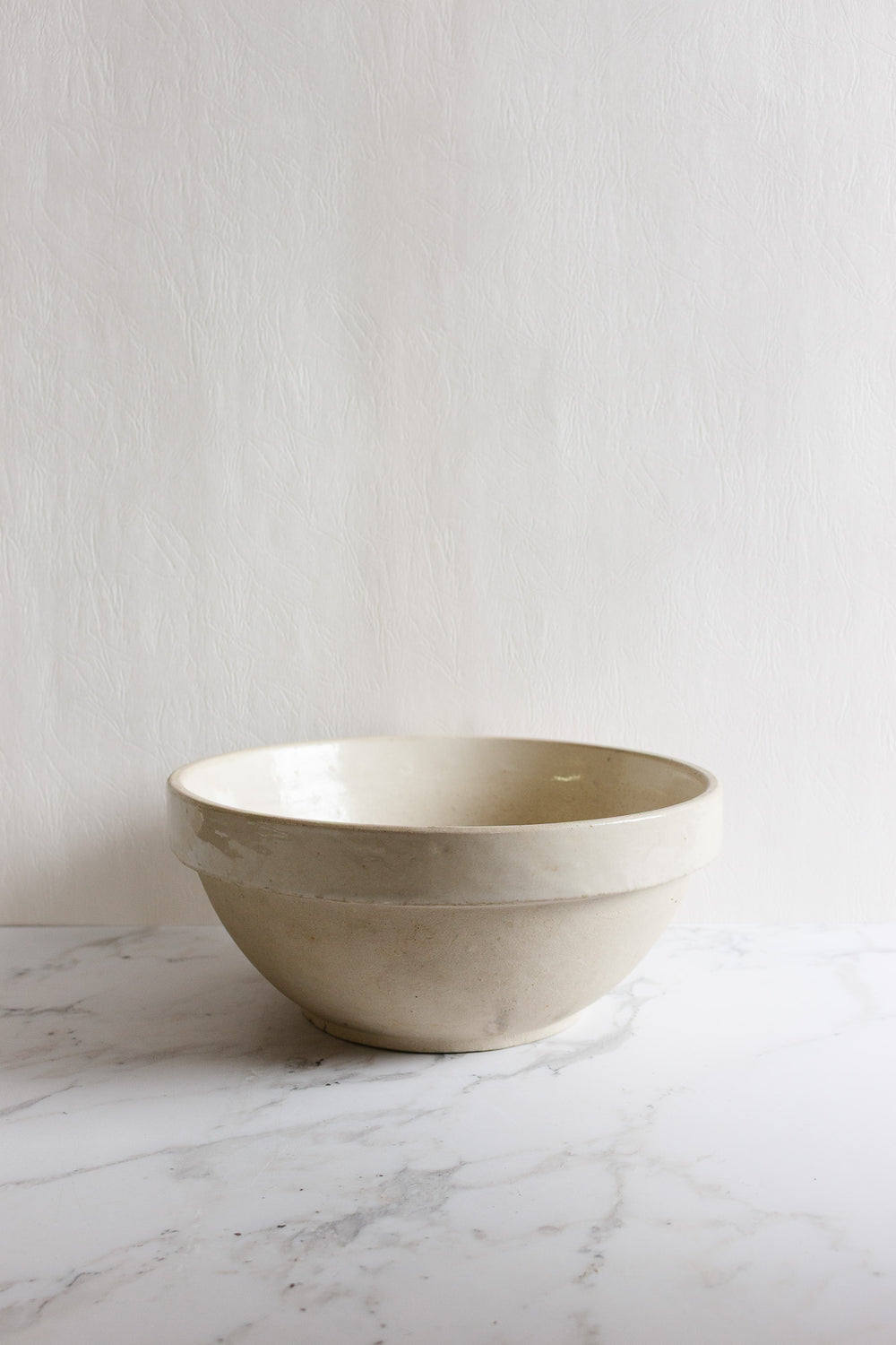 antique french large stoneware mixing bowl