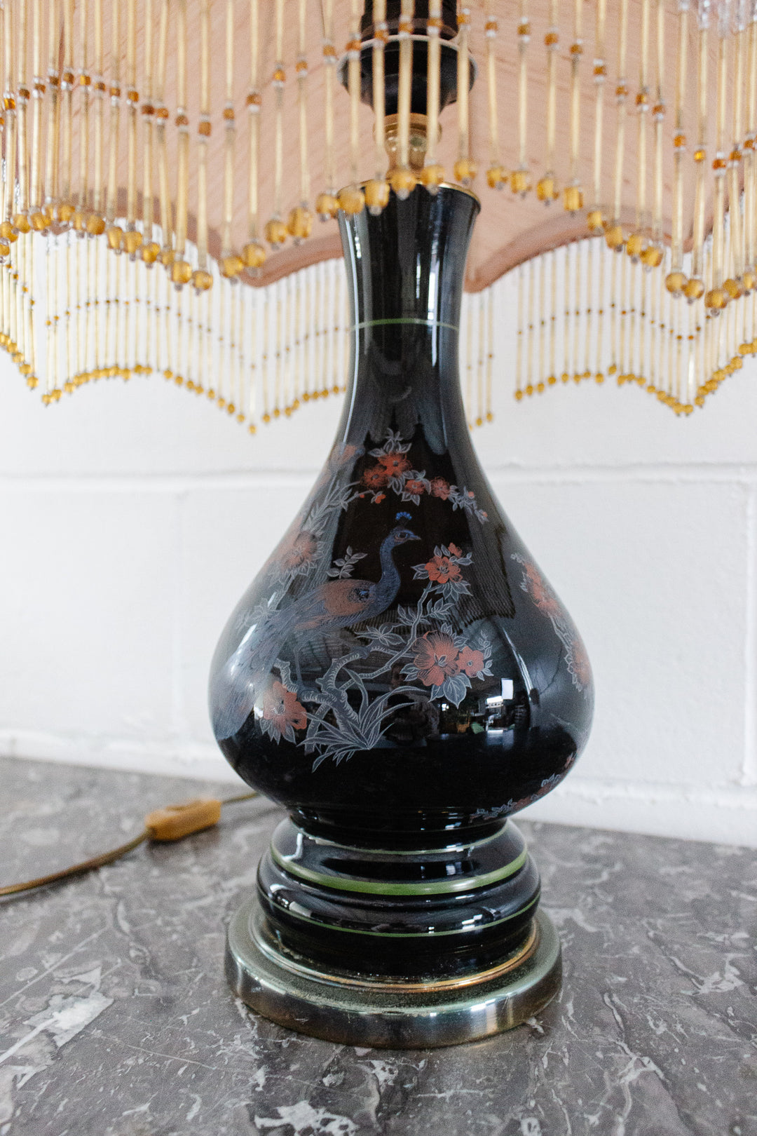 midcentury french chinoiserie table lamp