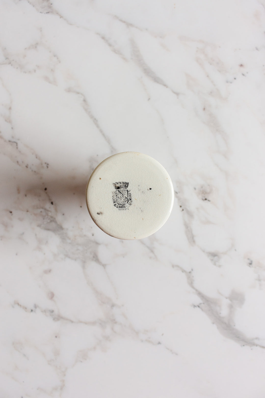 antique french grey-poupon stoneware dijon jar