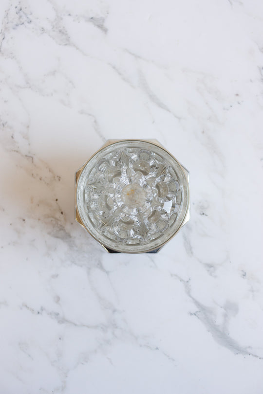 vintage french "étains du manoir" pedestal flower frog