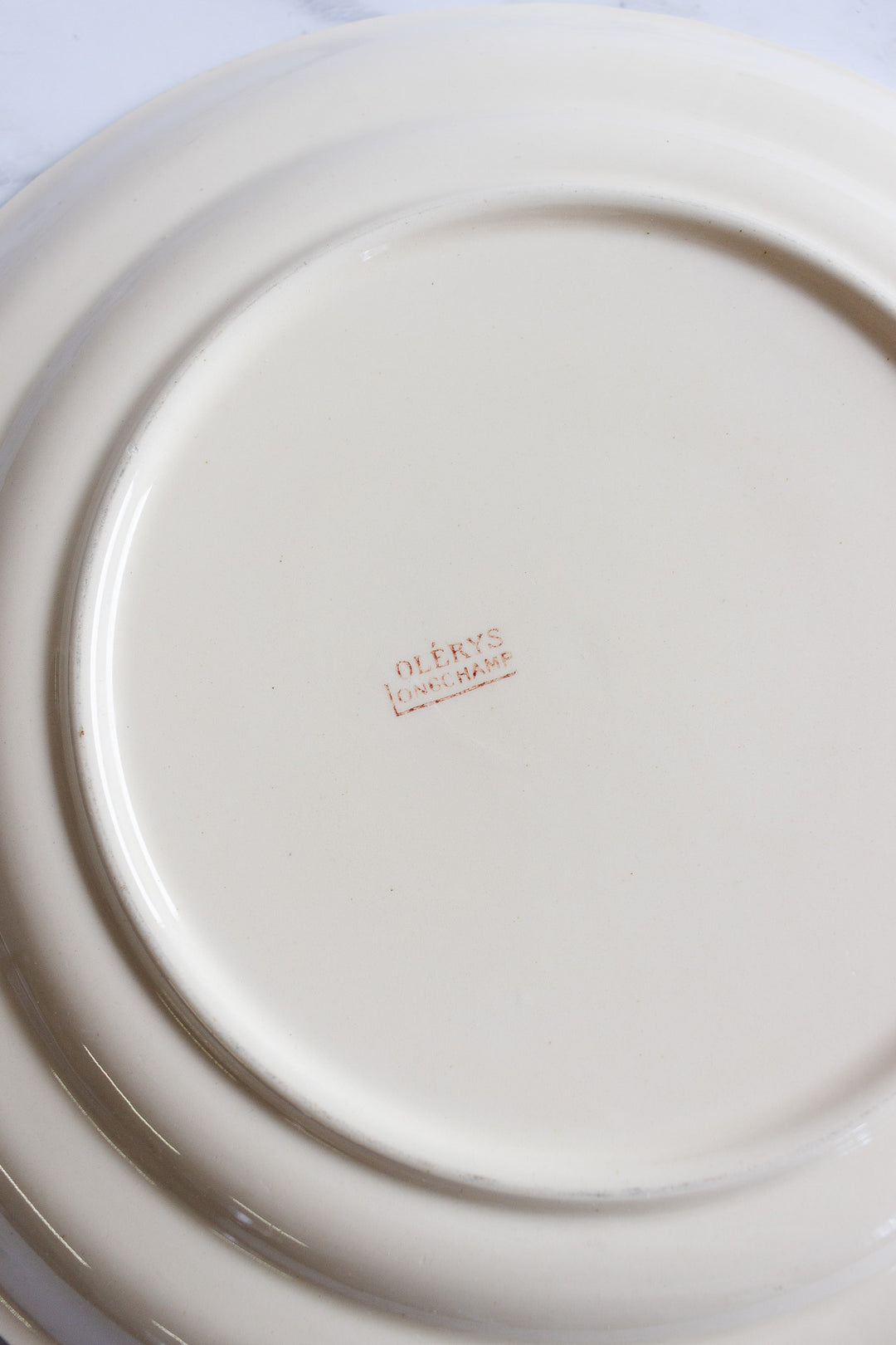 large antique french "olérys" longchamp serving plate