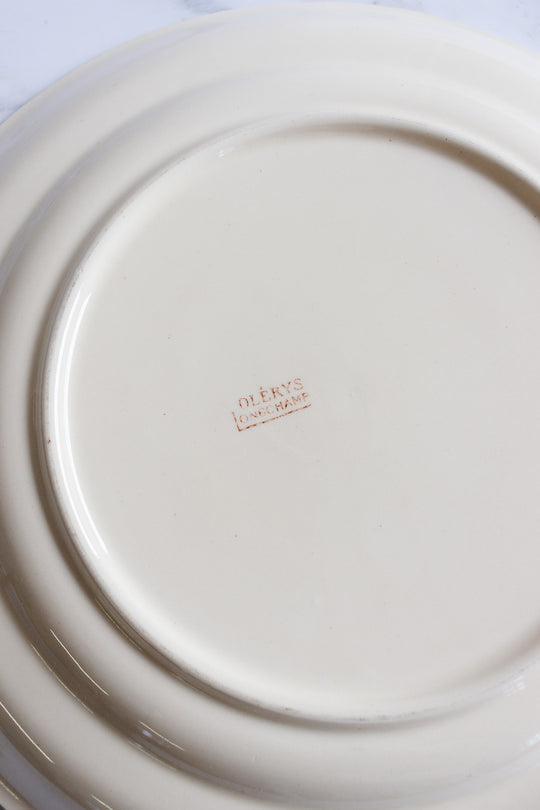 large antique french "olérys" longchamp serving plate