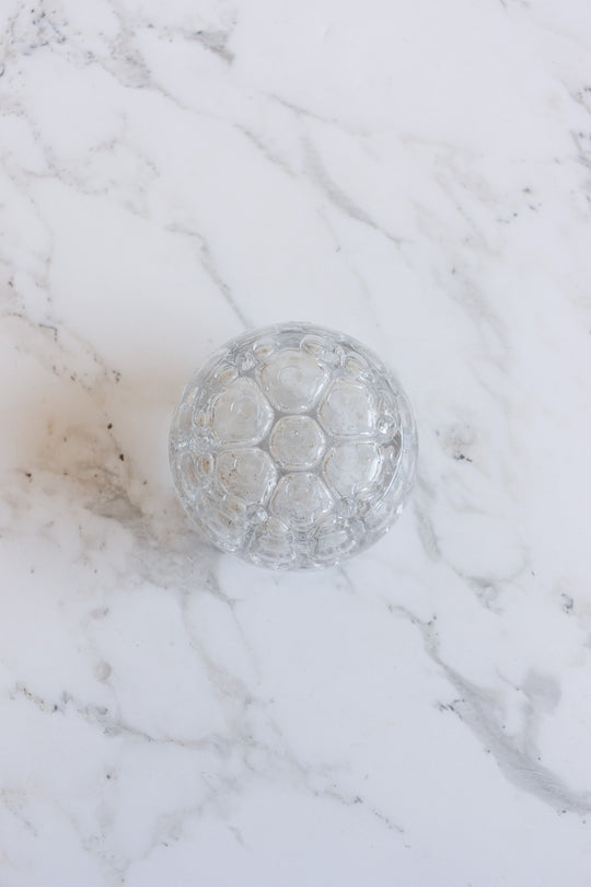 vintage french large glass flower frog