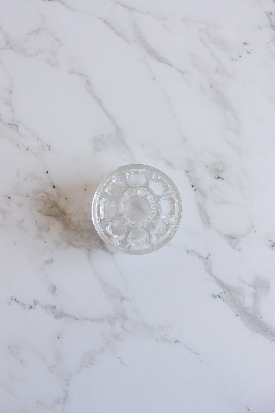 vintage french petite glass flower frog