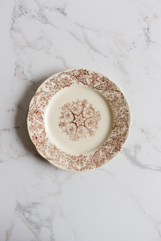 antique french longchamp "bella" plate