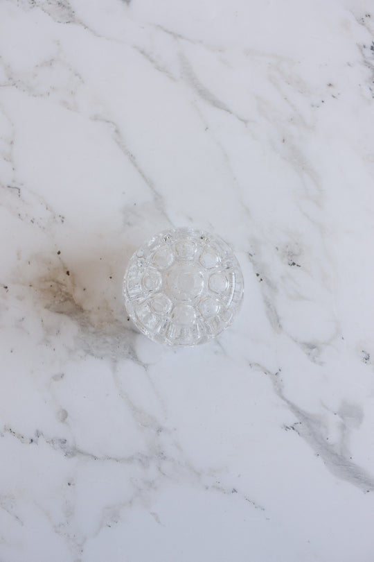 vintage french petite glass flower frog