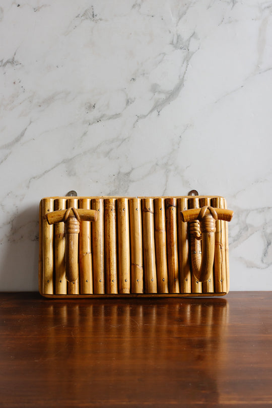 midcentury french bamboo coat hooks