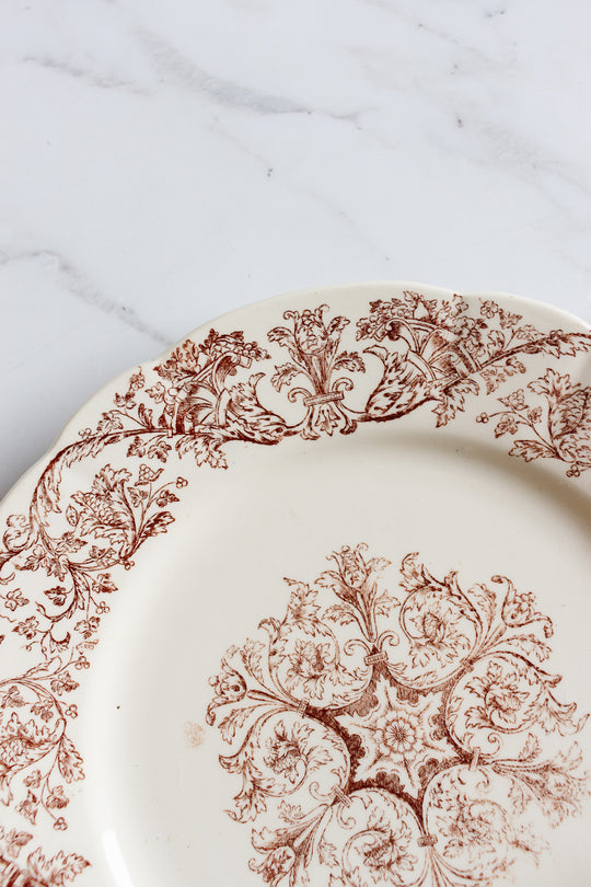 antique french longchamp "bella" plate