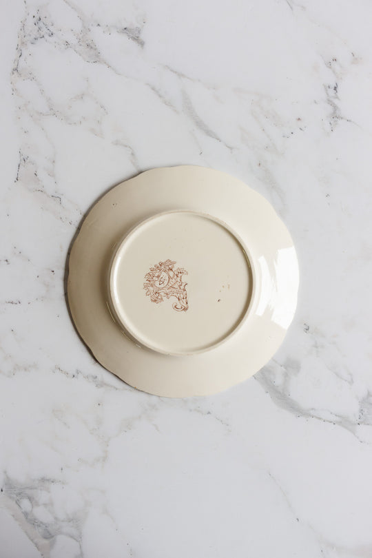 antique french longchamp "bella" plate