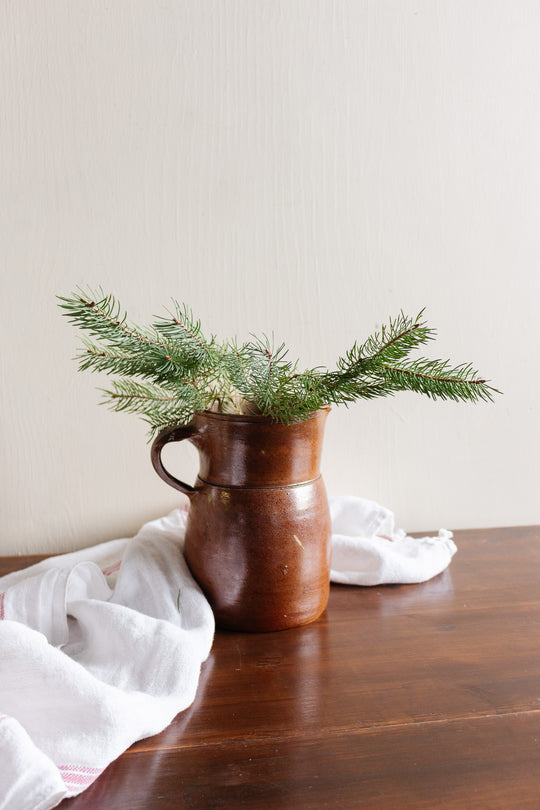 antique quintessentially french stoneware pitcher