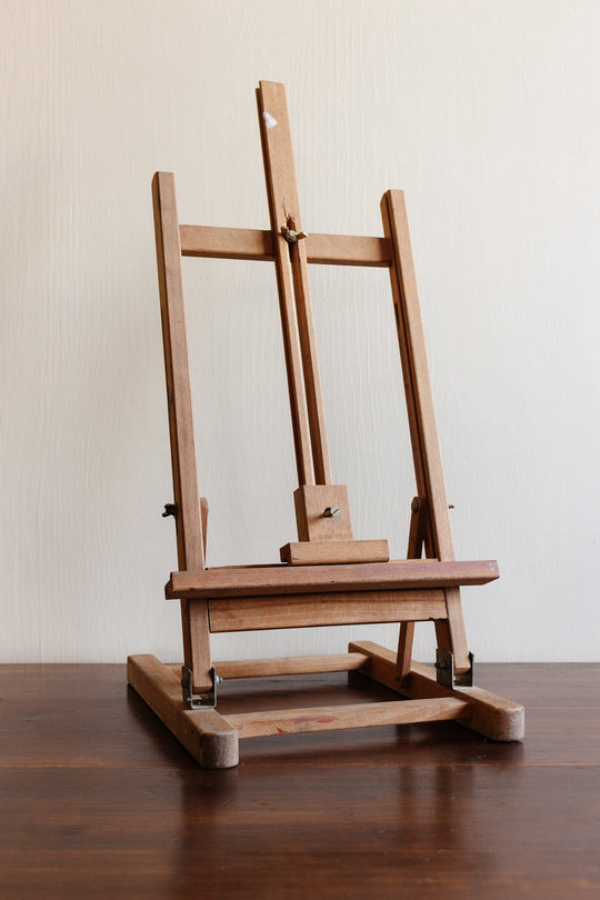 vintage style french h-frame tabletop artist easel