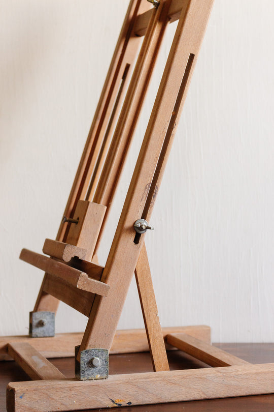 vintage style french h-frame tabletop artist easel