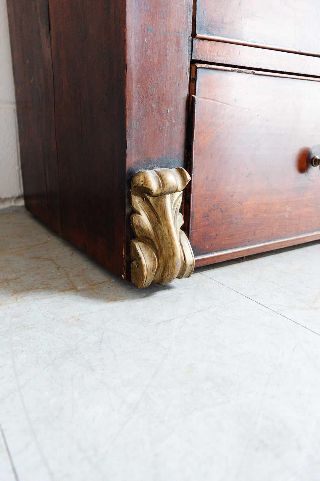 late 19th century Victorian flame mahogany tall boy cabinet