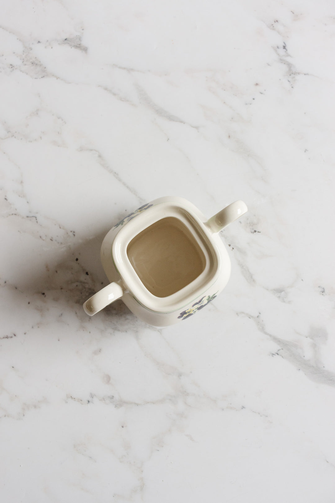 vintage English porcelain sugar bowl with lid