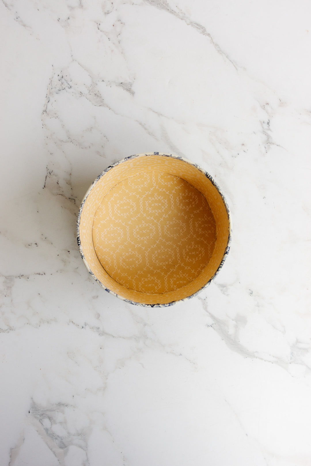 vintage french petite "cream toile de jouy" hat box