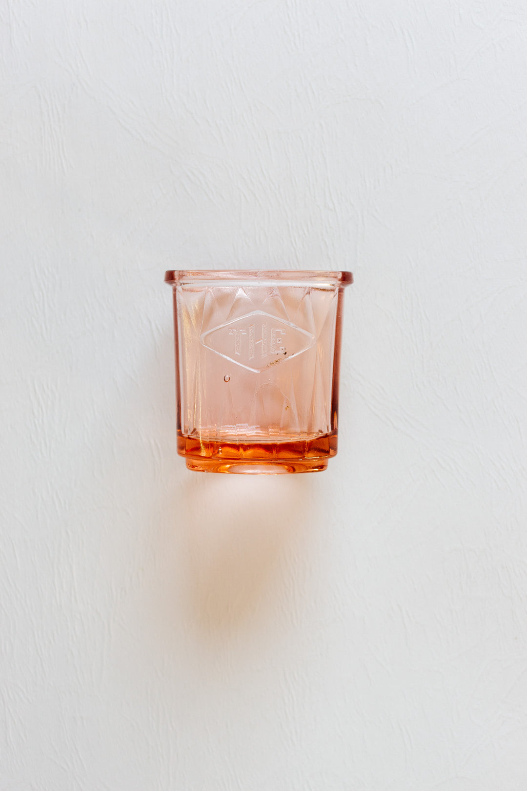 art deco pink glass cannister set