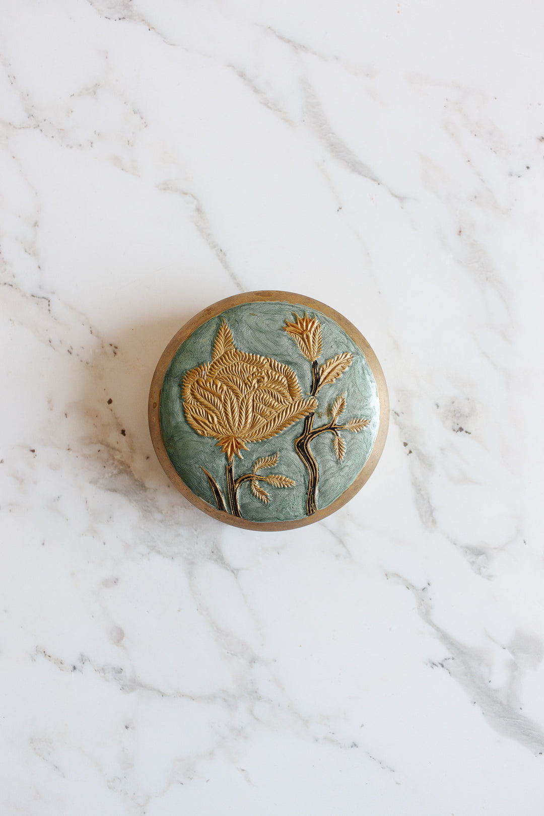 vintage french cloisonné trinket box