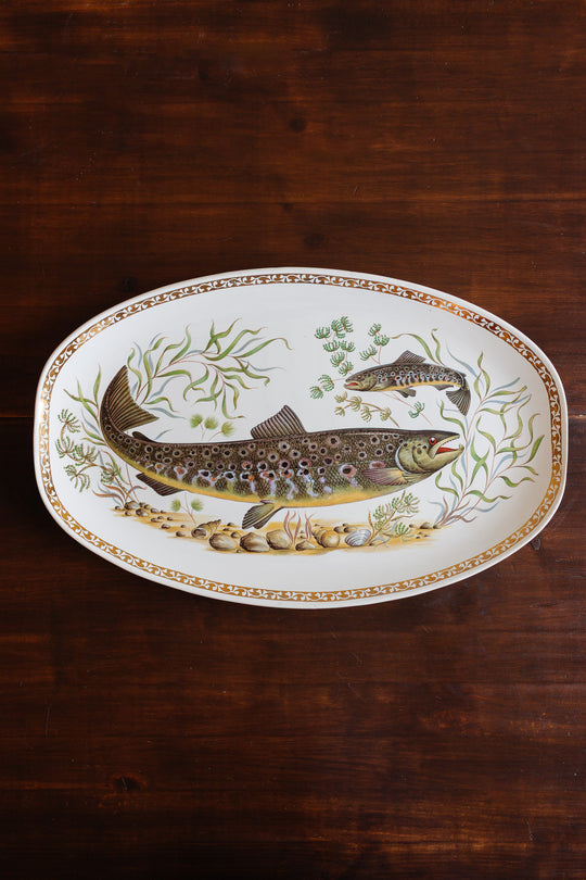 1960s longchamp france oval fish platter