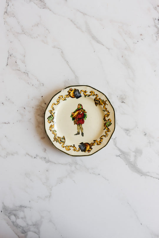 antique french royal doulton petite minstrel plate