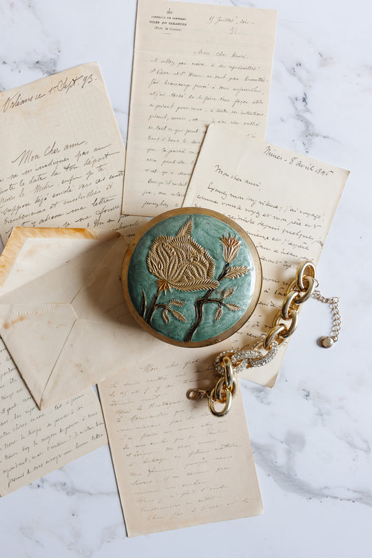 vintage french cloisonné trinket box