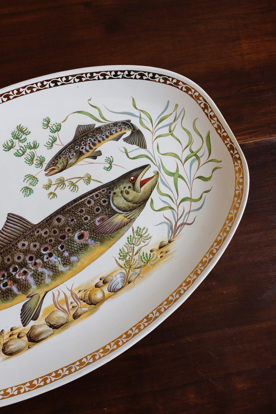 1960s longchamp france oval fish platter