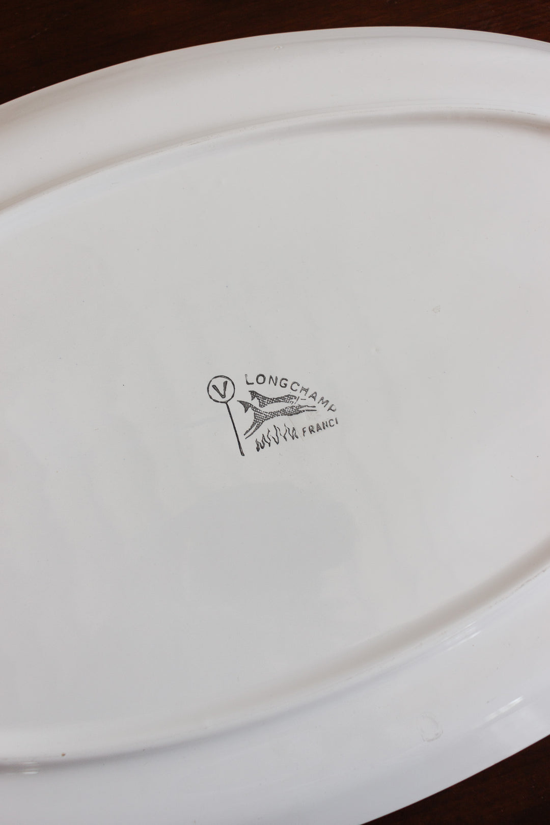 1960s longchamp france oval fish platter