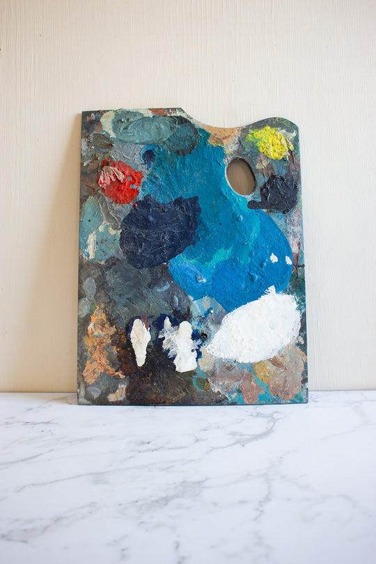 large vintage french artist's palette