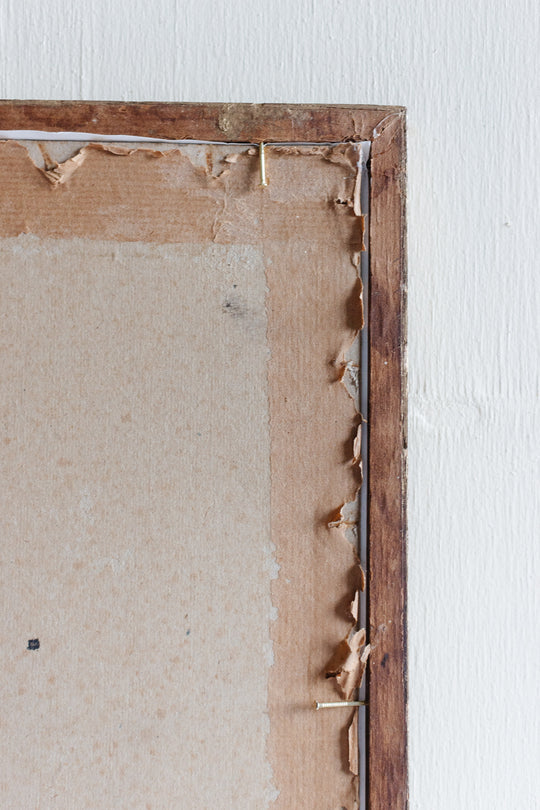 turn of the century French framed needlepoint textile remnant