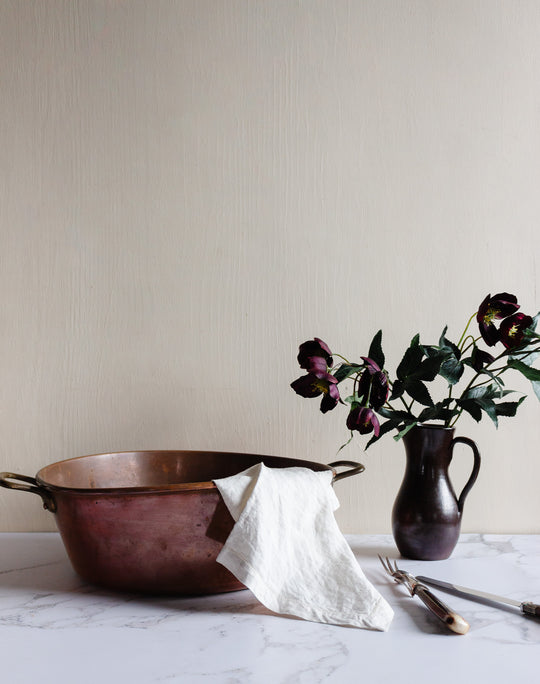 antique french large copper jam pot