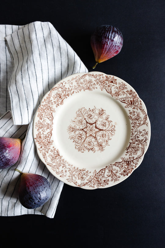 antique french longchamp "bella" plate