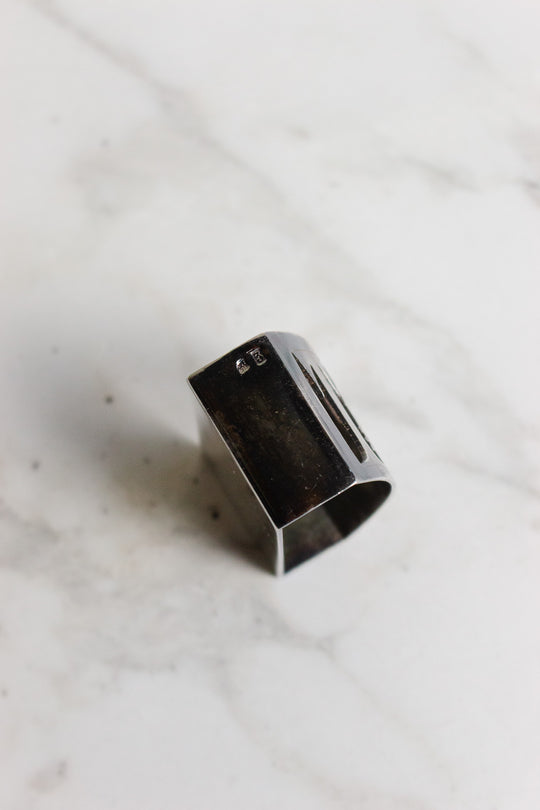 vintage french silverplate "toi et moi" napkin rings