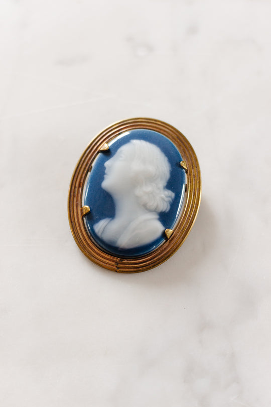 1930s french limoges cameo brooch