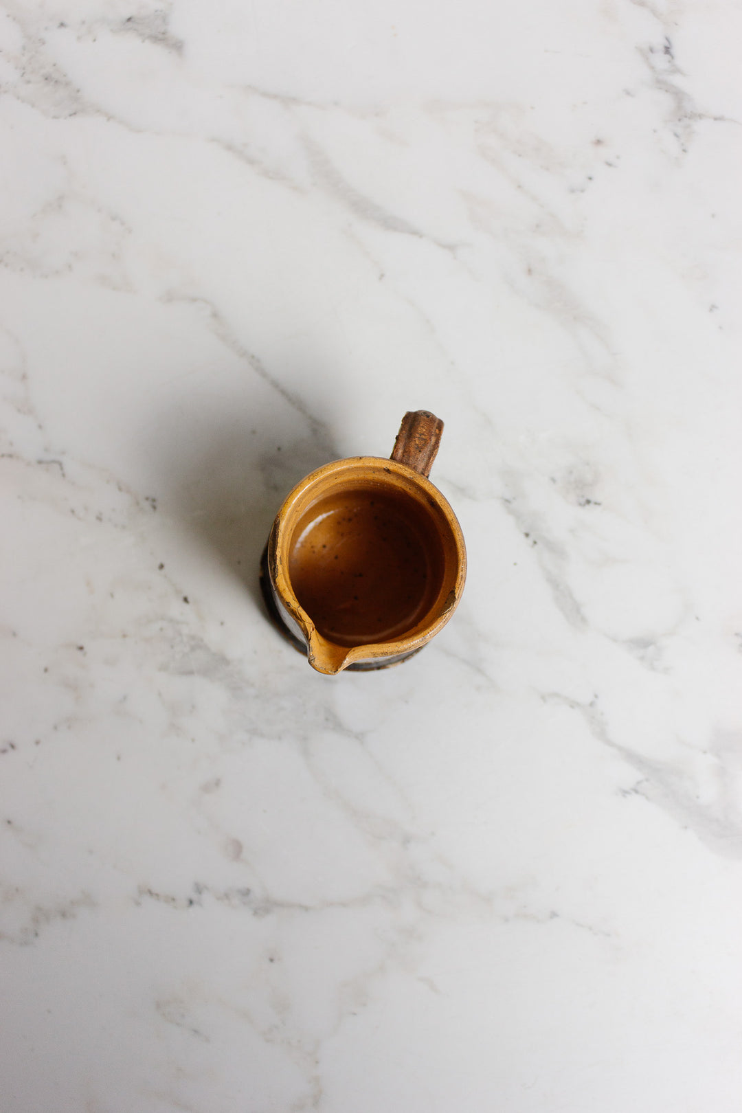 19th century glazed brown pitcher