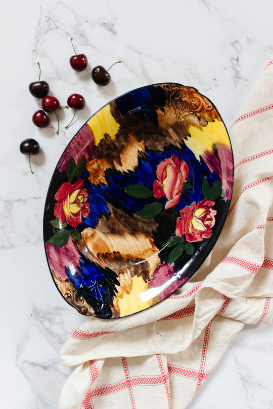 antique English H&K Tunstall serving dish